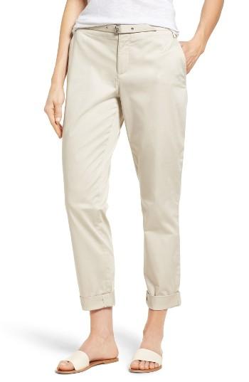 Women's Nydj Roll Cuff Ankle Pants - Beige