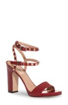 Women's Valentino Garavani Rockstud Ankle Strap Sandal Us / 38eu - Red