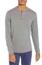 Men's Theory Essential Slubbed Long Sleeve Henley - Grey