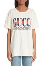 Women's Gucci Cotton Graphic Tee, Size - Ivory