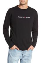 Men's Tommy Jeans Tjm Logo Graphic Long Sleeve T-shirt - Black
