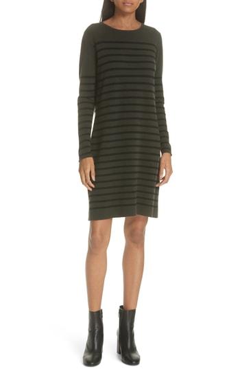 Women's Allude Stripe Wool & Cashmere Sweater Dress - Blue