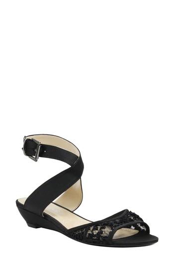 Women's J. Renee Belden Ankle Wrap Sandal B - Black