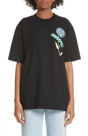 Women's Off-white Flower Shop Tee - Black