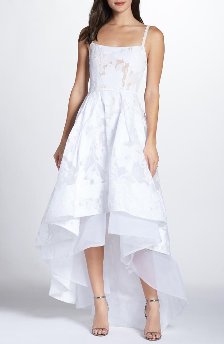 Women's Bronx And Banco Boheme Floral High/low Gown - White