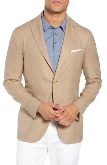 Men's Boglioli Trim Fit Wool Blend Blazer Us / 52 Eu R - Beige