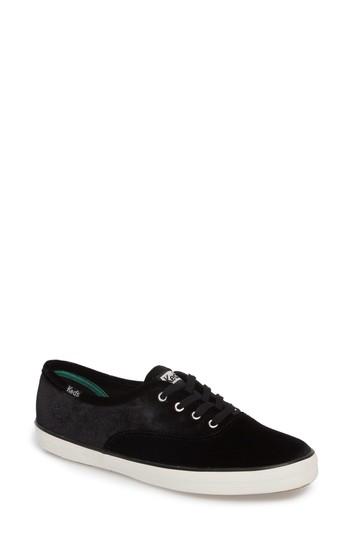 Women's Keds Champion Velvet Sneaker M - Black