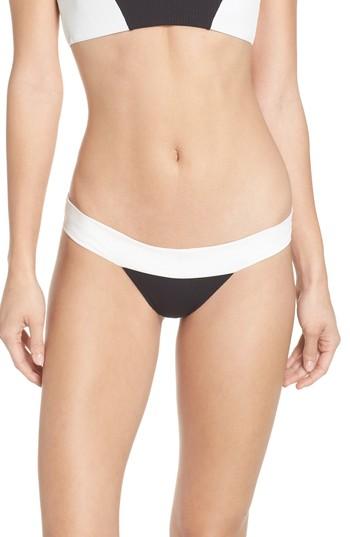 Women's Pilyq Color Block Banded Bikini Bottoms - Black