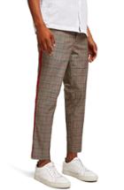 Men's Topman Side Stripe Skinny Fit Cropped Trousers