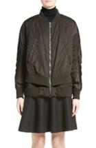 Women's Moncler Aralia Layered Bomber Jacket - Green