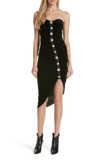 Women's Veronica Beard Palo Strapless Velvet Dress