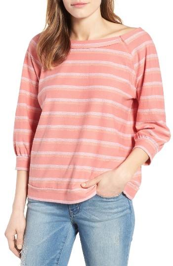 Women's Caslon Back Button Pullover - Pink