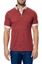 Men's Maceoo Woven Trim Polo (l) - Red