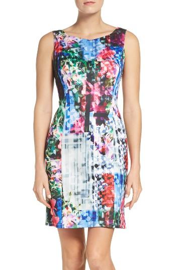Women's Adrianna Papell Print Scuba A-line Dress