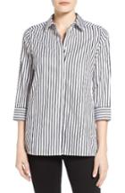 Women's Foxcroft Gigi Non-iron Stripe Sateen Tunic Shirt
