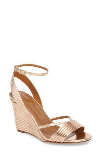 Women's Aquazzura Sundance Wedge Sandal .5us / 37.5eu - Pink