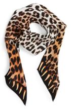 Women's Rockins Leopard Teeth Skinny Silk Scarf