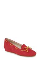 Women's Amalfi By Rangoni Varazze Laced Wedge Loafer .5 M - Red