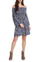Women's Willow & Clay Smocked Off The Shoulder Dress - Blue