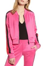 Women's Pam & Gela Tricolor Track Jacket, Size - Pink