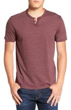 Men's Lucky Brand Burnout Notch Neck T-shirt - Burgundy