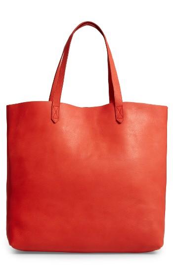 Madewell 'transport' Leather Tote - Red