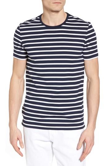 Men's Boss Tessler Stripe Crewneck T-shirt - Blue
