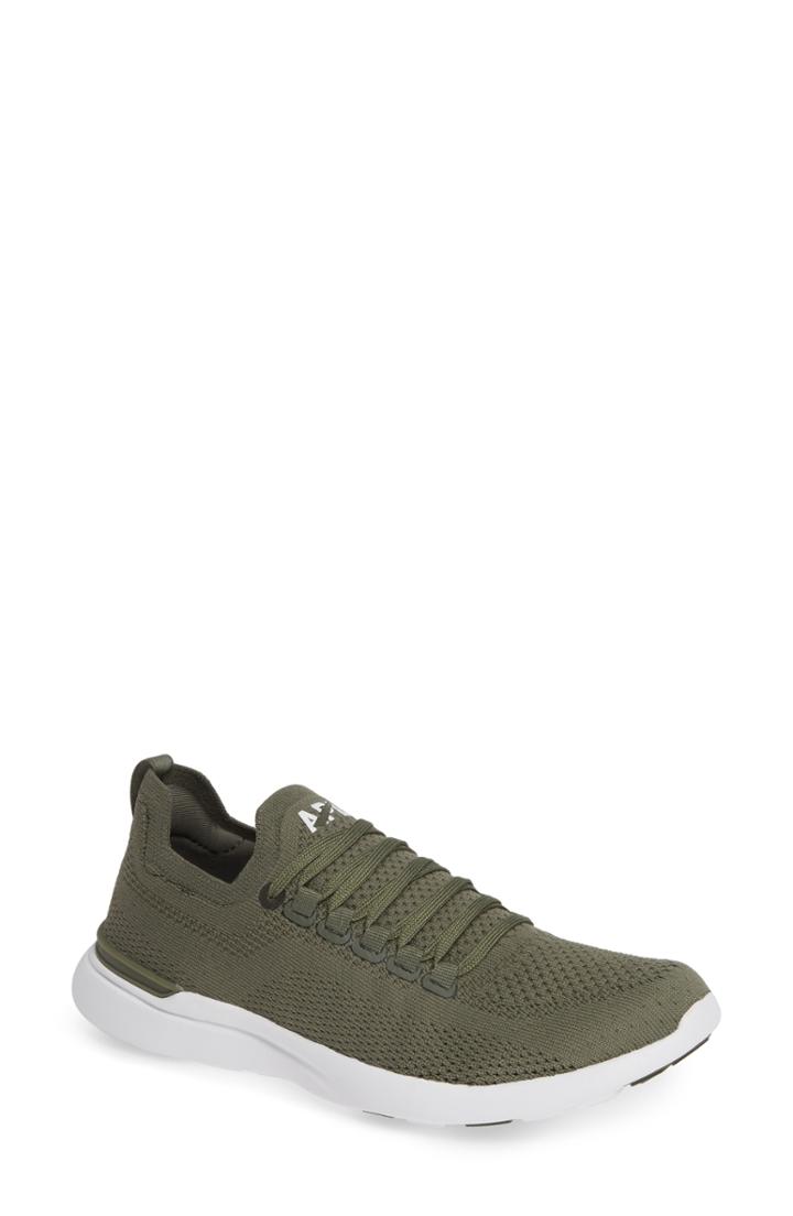 Women's Apl Techloom Breeze Knit Running Shoe .5 B - Green