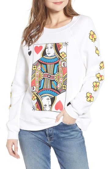 Women's Wildfox Queen Of The Damned Sommers Sweatshirt - White