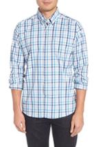 Men's Barbour Fell Performance Regular Fit Stretch Check Sport Shirt - Blue