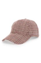 Women's Sole Society Plaid Baseball Cap -