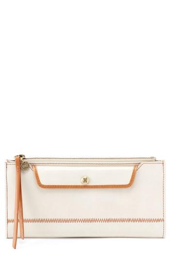 Women's Hobo Orbit Continental Leather Wallet - White