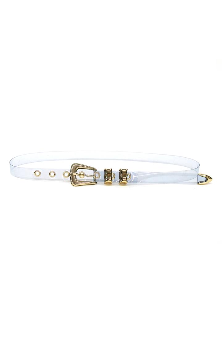 Women's B-low The Belt Lennie Transparent Belt - Sky/ Gold
