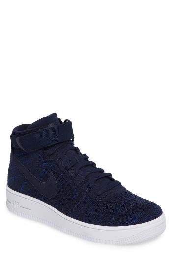 Men's Nike Air Force 1 Ultra Flyknit Mid Sneaker .5 M - Blue