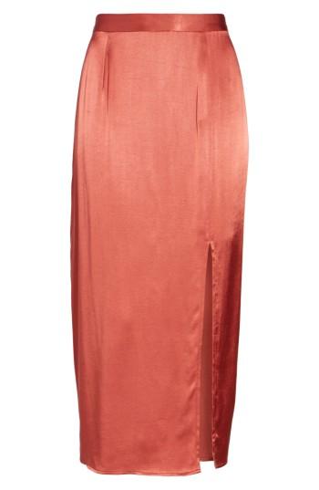 Women's Wayf Brady Satin Midi Skirt