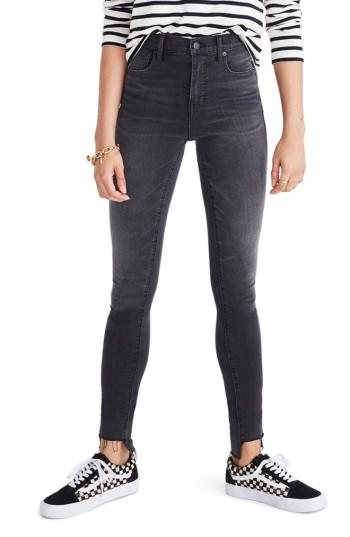 Women's Madewell 10-inch High Rise Step Hem Skinny Jeans - Blue