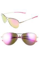 Women's Smith 'langley' 60mm Aviator Sunglasses - Gold/ Pink