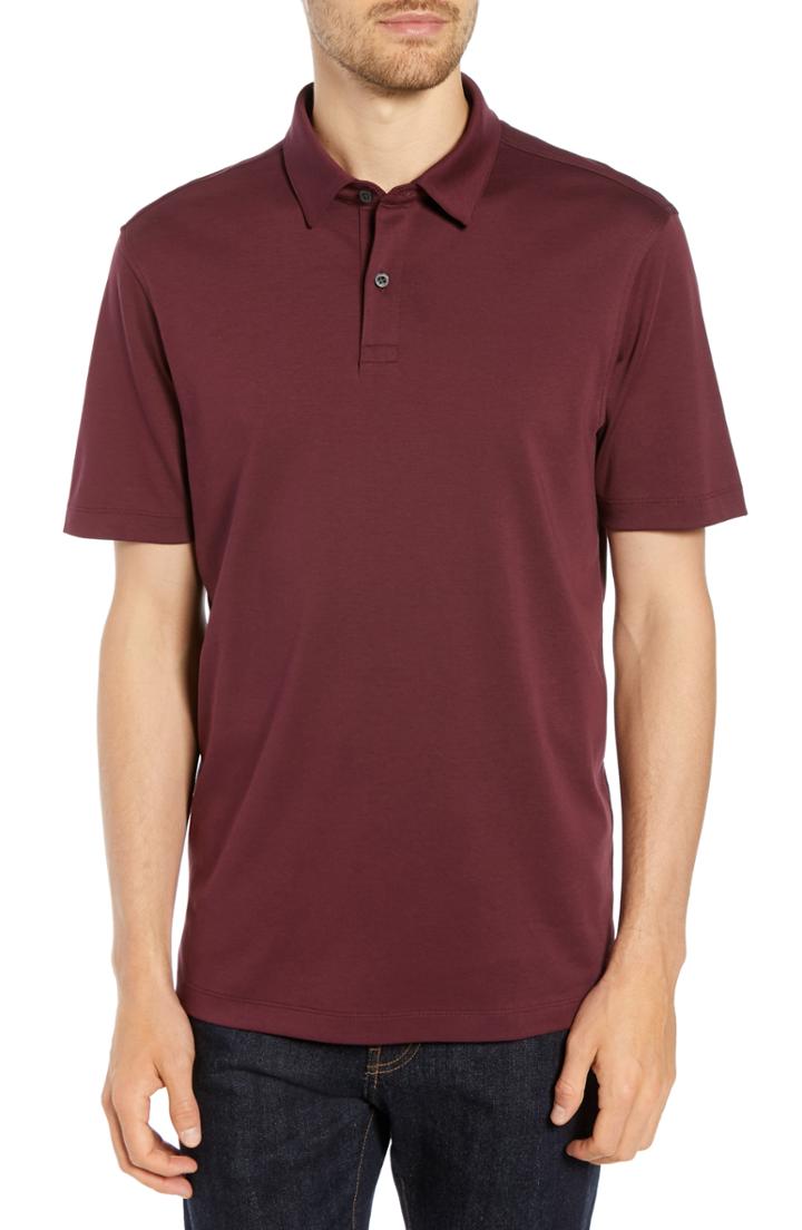 Men's Nordstrom Men's Shop Tech-smart Polo - Burgundy