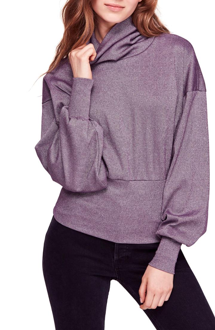 Women's Free People Glam Turtleneck - Purple