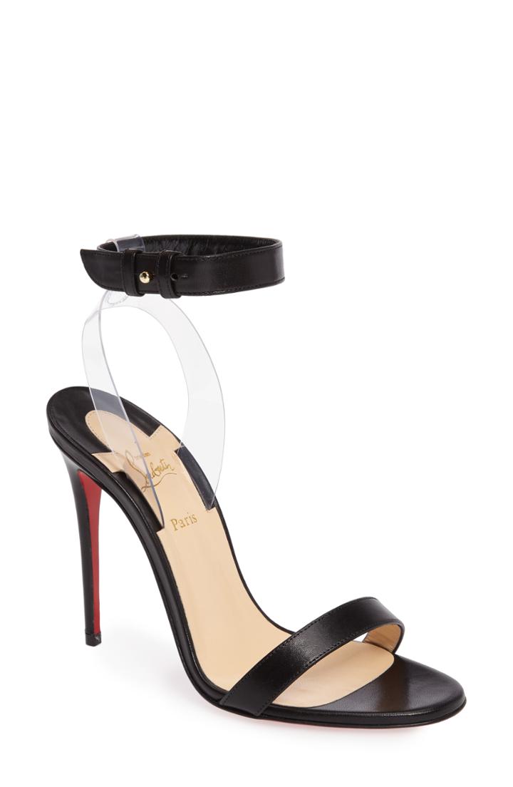Women's Christian Louboutin Jonatina Sandal .5us / 36.5eu - Black