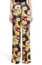 Women's Etro Floral Print Wide Leg Pants Us / 42 It - Black