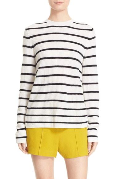 Women's A.l.c. Tula Stripe Cashmere Surplice Back Sweater