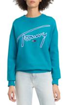 Women's Tommy Jeans Tjw Embroidered Logo Sweatshirt, Size - Blue