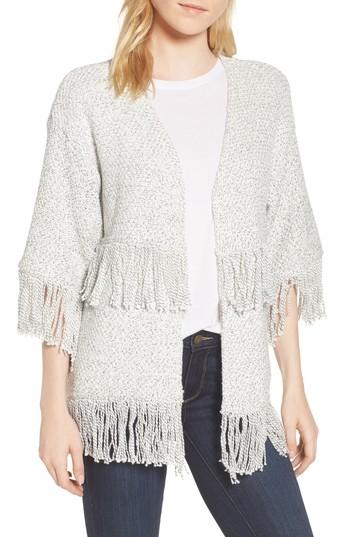 Women's Cupcakes And Cashmere Calypso Fringe Cardigan - Ivory