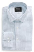 Men's Nordstrom Men's Shop Smartcare(tm) Traditional Fit Check Dress Shirt 32/33 - Green