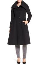 Women's George Simonton High Neck Wool Blend Long Coat