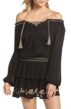 Women's Surf Gypsy Stripe Cover-up Dress - Black