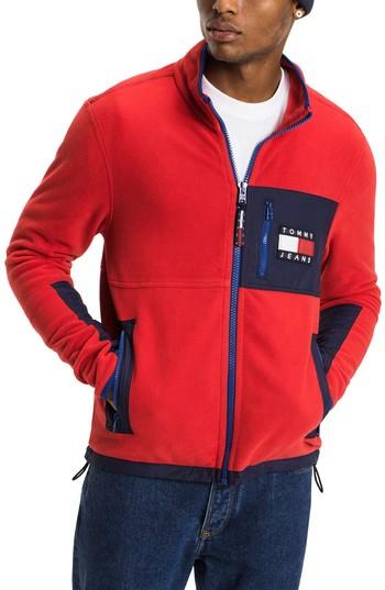 Men's Tommy Hilfiger 90s Polar Fleece Zip Jacket - Red
