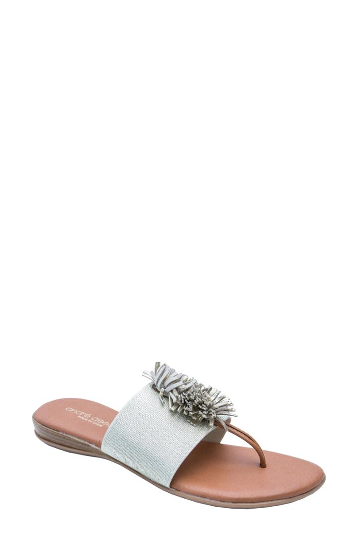 Women's Andre Assous Novalee Sandal M - Metallic