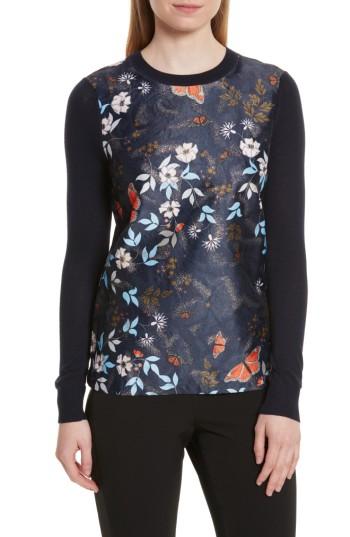 Women's Ted Baker London Khlo Kyoto Gardens Jacquard Sweater